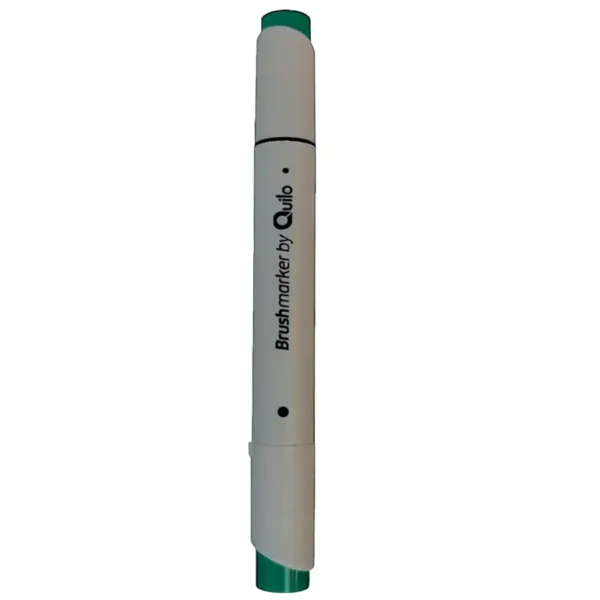 Quiello double-ended marker, brush model, emerald green color 642