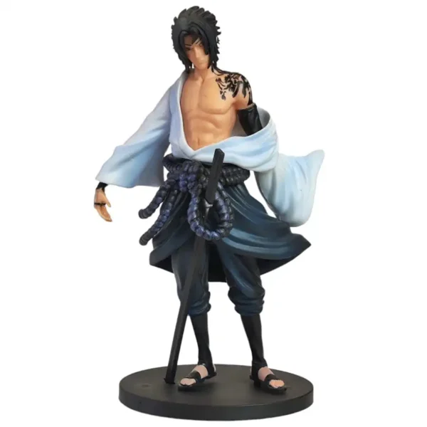 Standing Sasuke Uchiha figure tattoo design on body