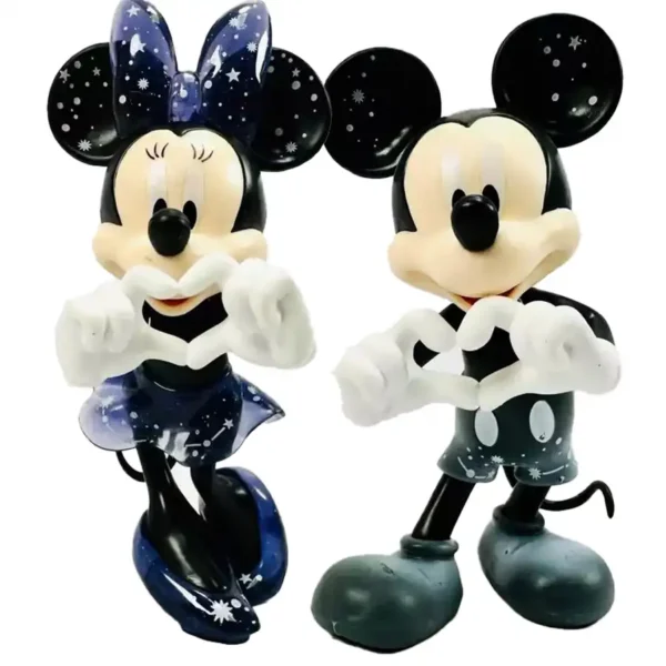 Mickey Mouse and Minnie Mouse animation character figures
