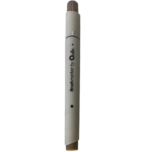 Quiello double-ended marker, brush model, burnt sienna 800