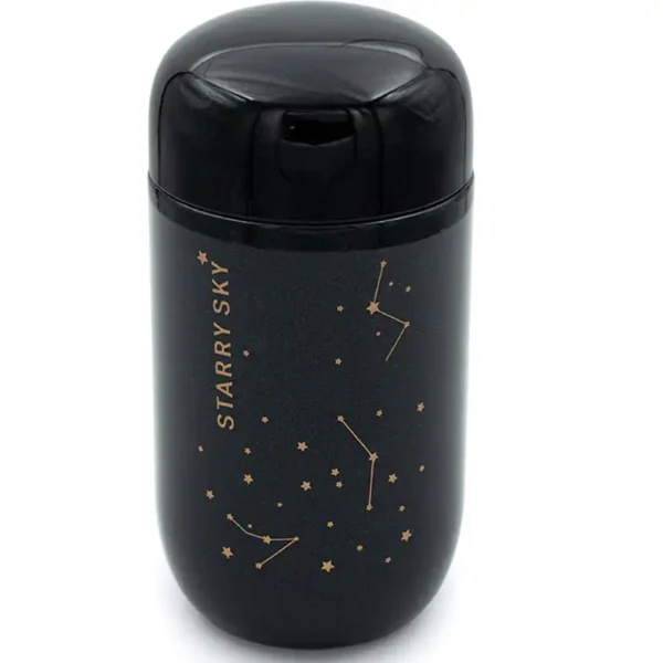 Sky Travel Mug, Starry Sky Model, Black Color, Volume 200ml