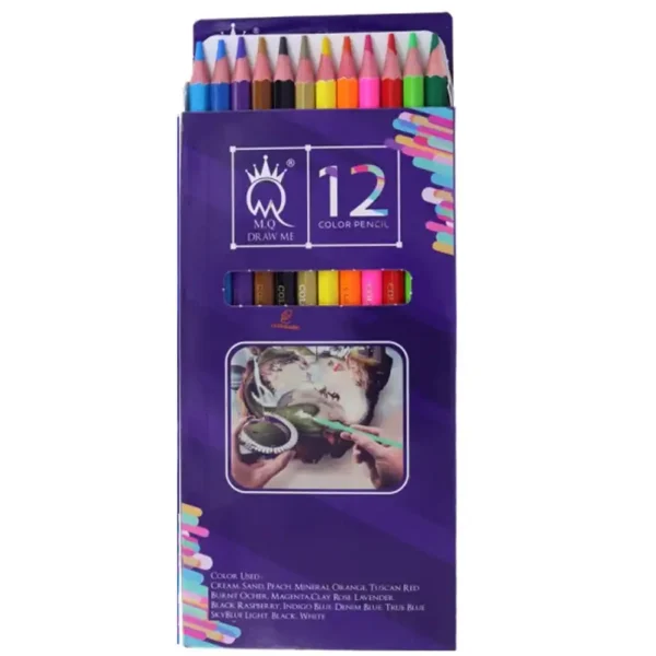 MQ 12-color colored pencils in cardboard box