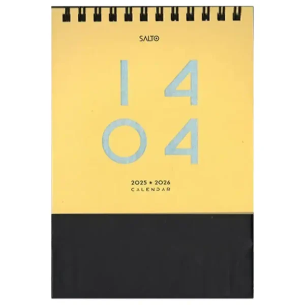 Desk calendar for the year 1404, Lango design, yellow color