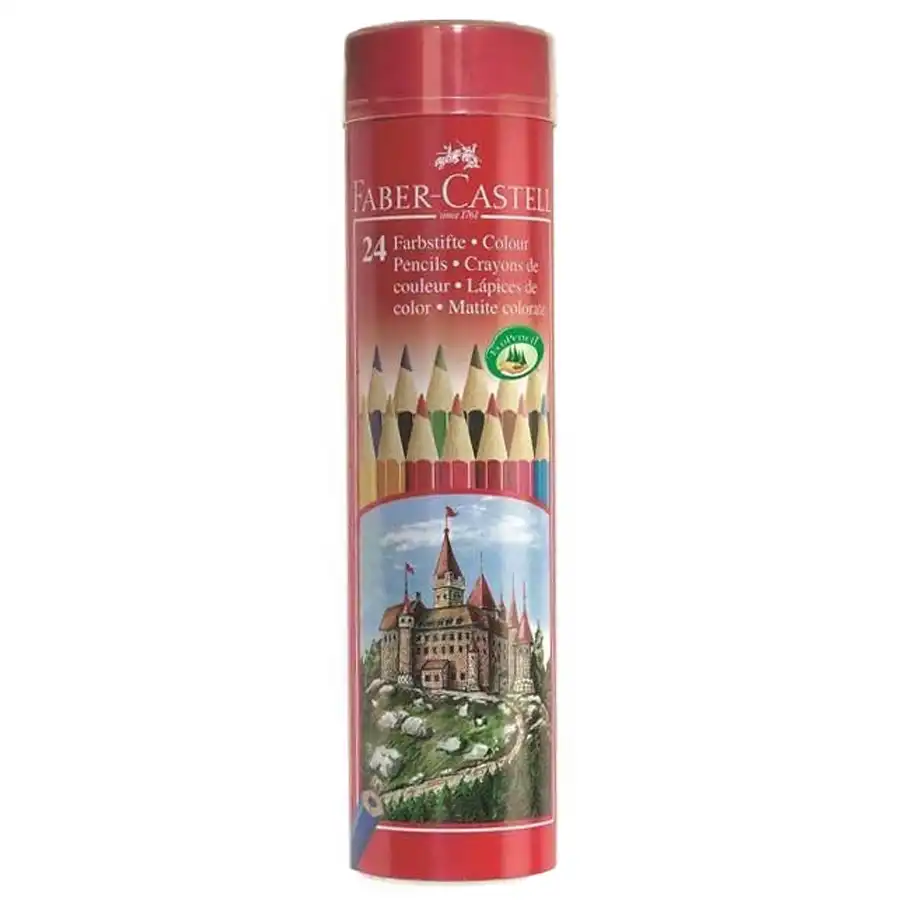 Faber-Castell 24-color colored pencils in metal box