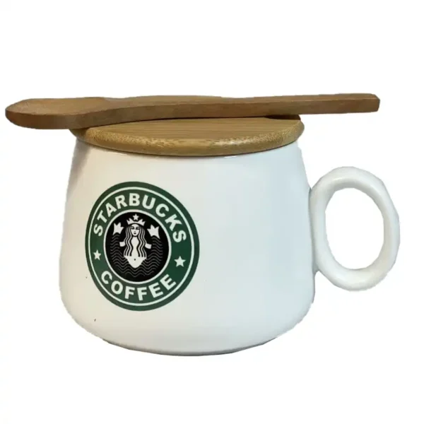 Starbucks mug, wooden door model