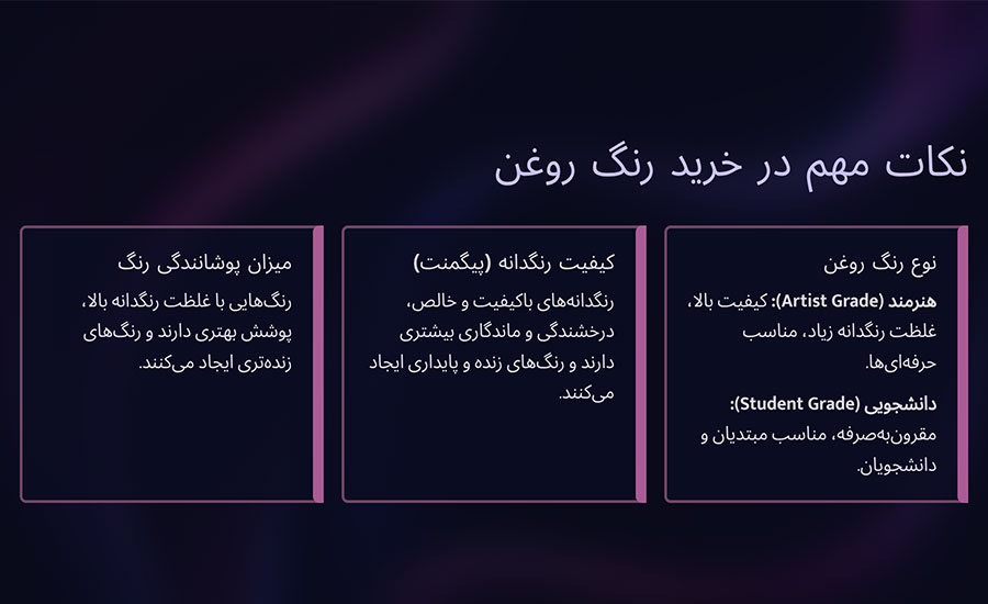 نکات مهم در خرید رنگ روغن