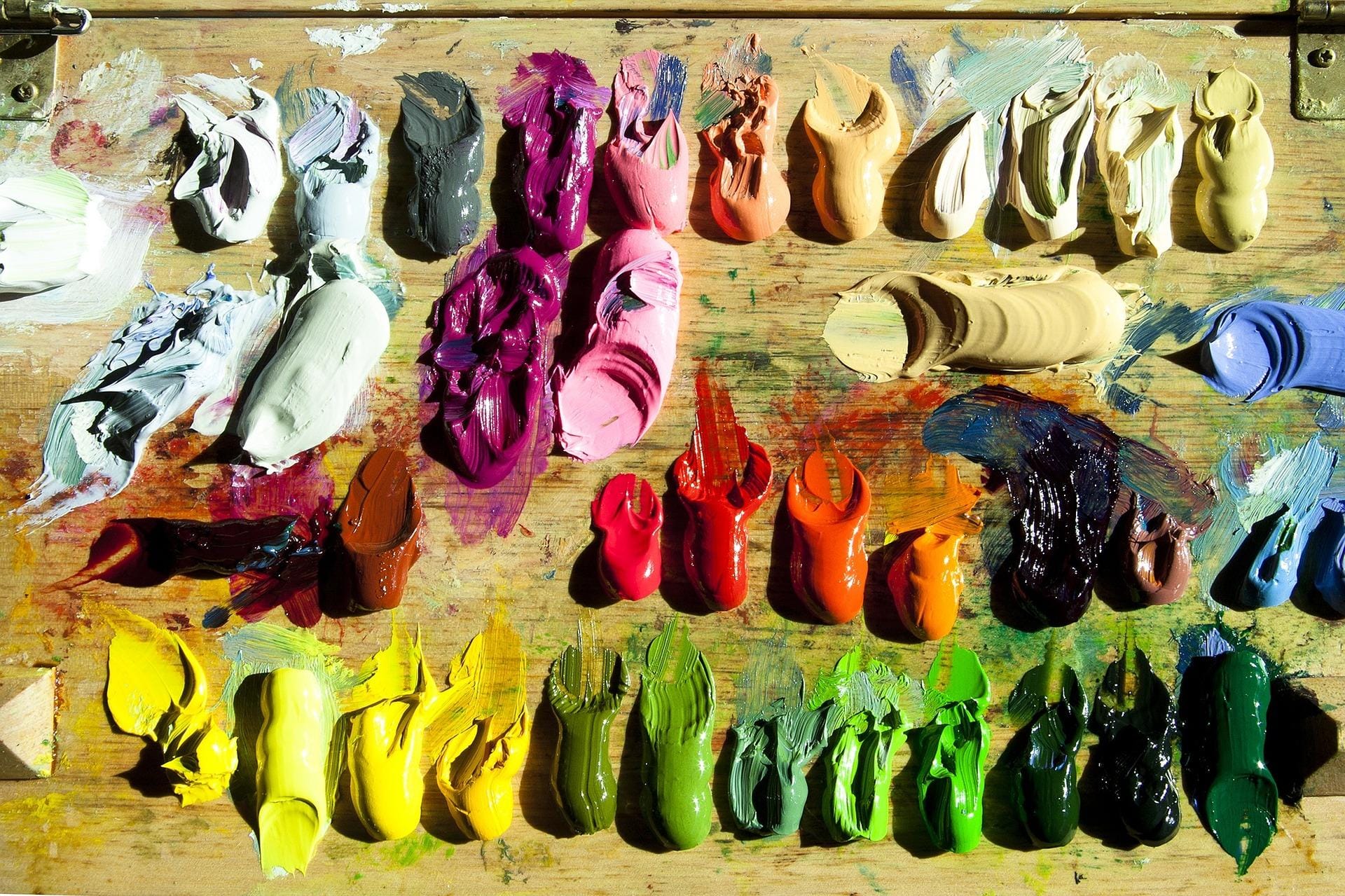تصویری از مقداری رنگ روغن (Oil Paint)