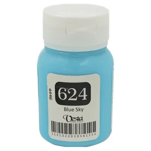 رنگ پارچه وستا رنگ Sky Blue کد 624 حجم  60ML