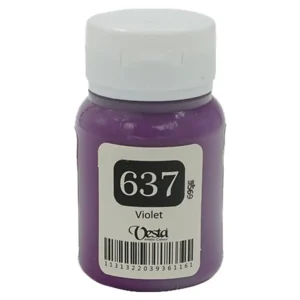 رنگ پارچه وستا رنگ Violet کد 637 حجم  60ML
