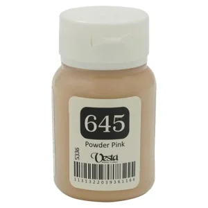 رنگ پارچه وستا رنگ Powder Pink کد 645 حجم  60ML