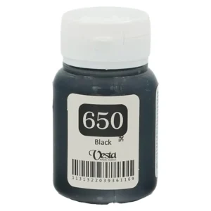 رنگ پارچه وستا رنگ Black کد 650حجم  60ML