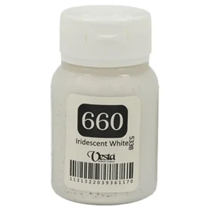 رنگ پارچه وستا رنگ Iridescent white کد 660 حجم  60ML