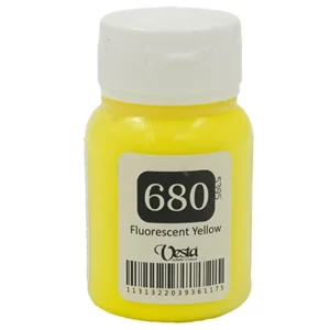 رنگ پارچه وستا رنگ Fluorscent Yellow  کد 680 حجم  60ML