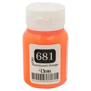 رنگ پارچه وستا رنگ Flurescent Orange کد 681 حجم  60ML