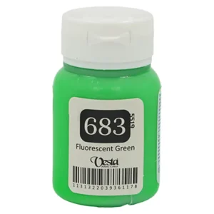رنگ پارچه وستا رنگ Fluorscent Green کد 683 حجم  60ML