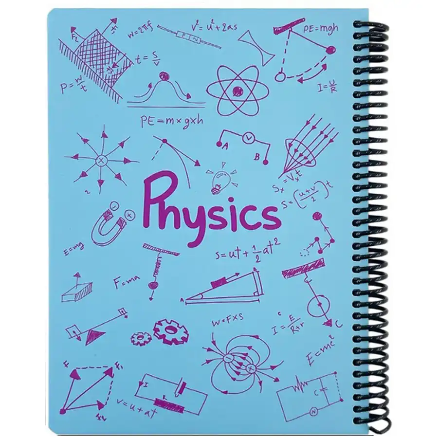 100-page dot-based exercise book, physics formula model, blue color