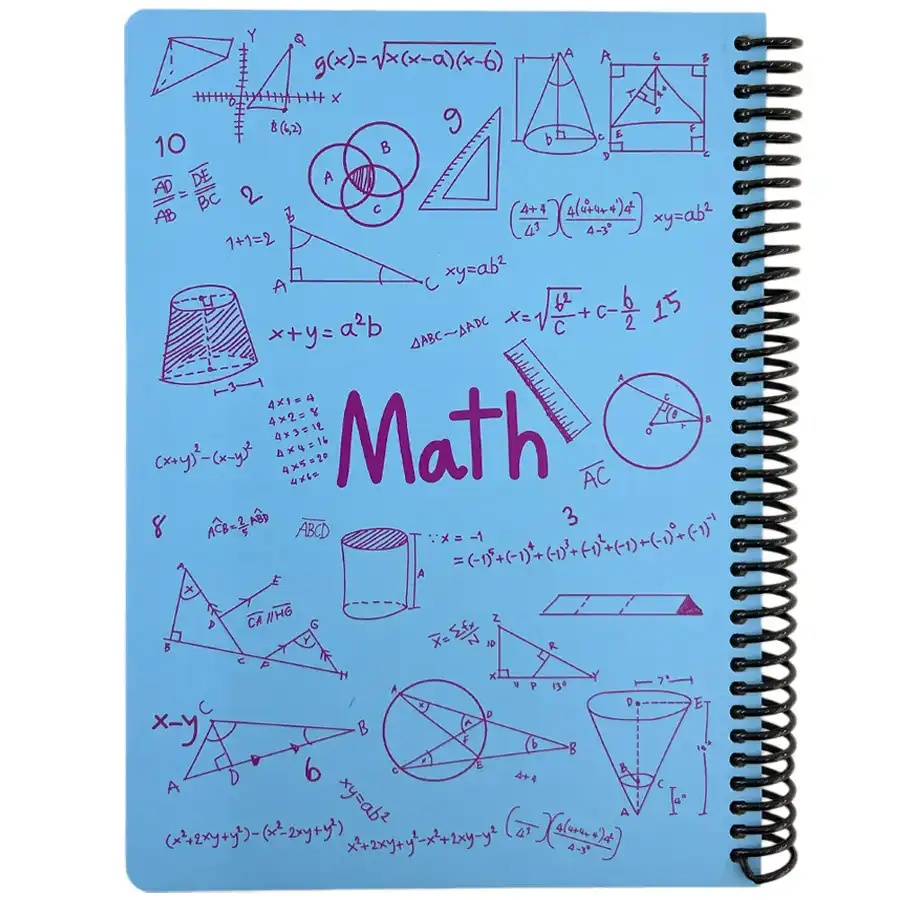 100-sheet dot notebook, math formula model, blue color