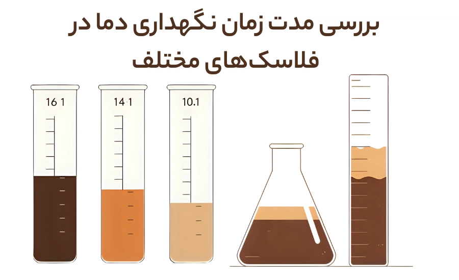 بررسی مدت زمان نگهداری دما در فلاسک‌های مختلف-حامین استور