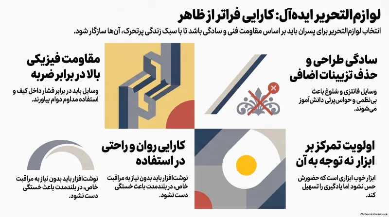 خصوصیات ایده‌ال لوازم تحریر