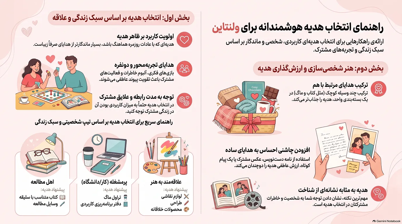 راهنمای انتخاب هدیه ولنتاین