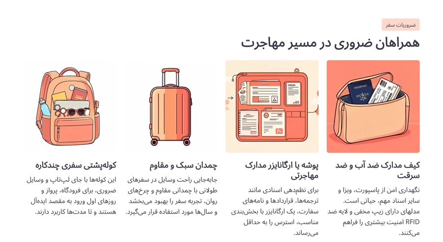 خرید هدیه برای مهاجرت
