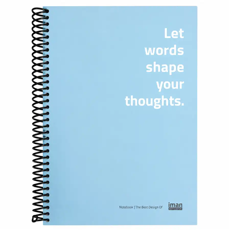 _0005_Vocabulary notebook دفتر لغت 120 برگ ایمان رنگ آبی - Image 1