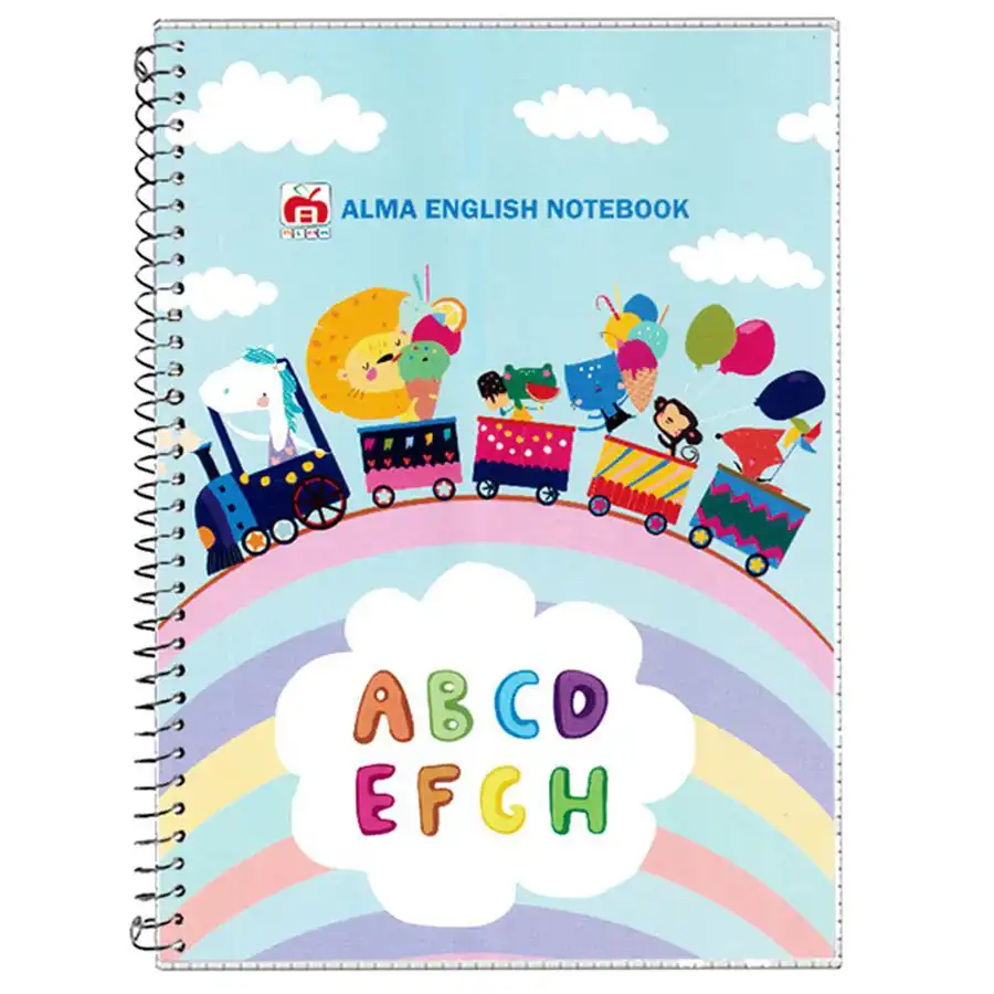 Language notebook 4 lines 40 sheets of animal train model saplings