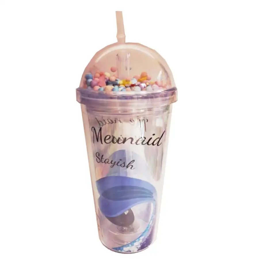 Mermaid design lighted smoothie mug