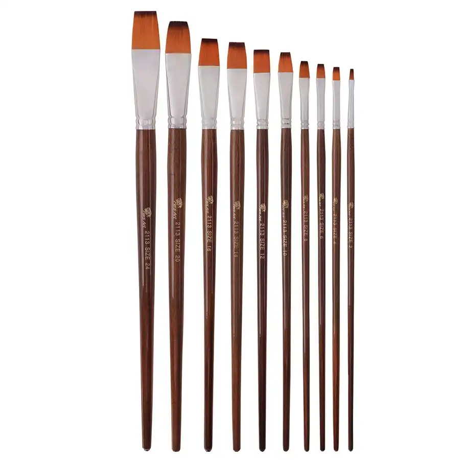 Pars Art Flat Brush Model 55547 Set of 10