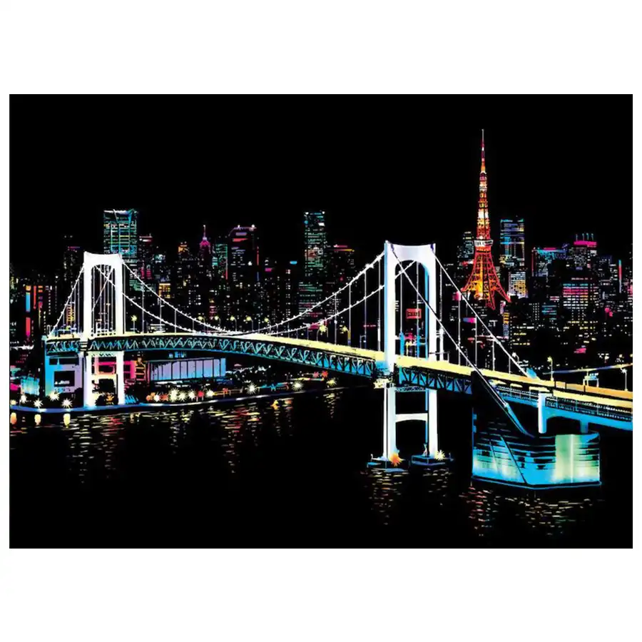 A3 size scratch painting Tokyo design