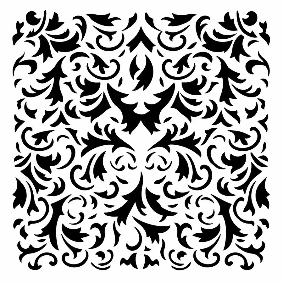 Classic design art stencil, size 40 x 40 cm, design number 6