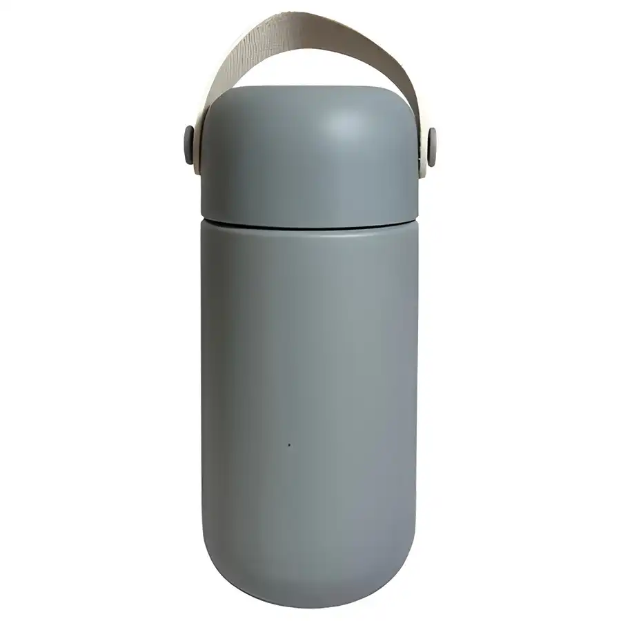 Mini travel mug with strap