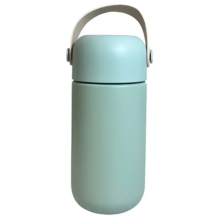 Mini travel mug with strap
