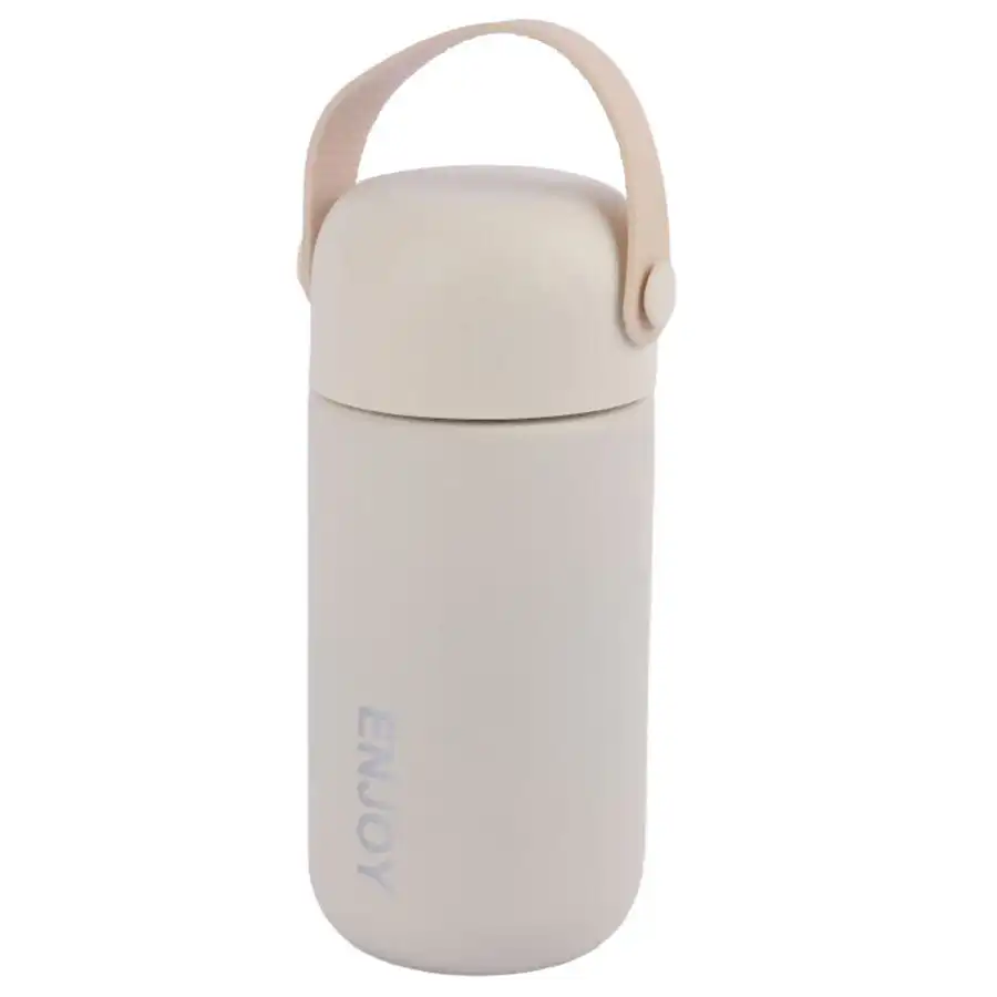 Mini travel mug with strap