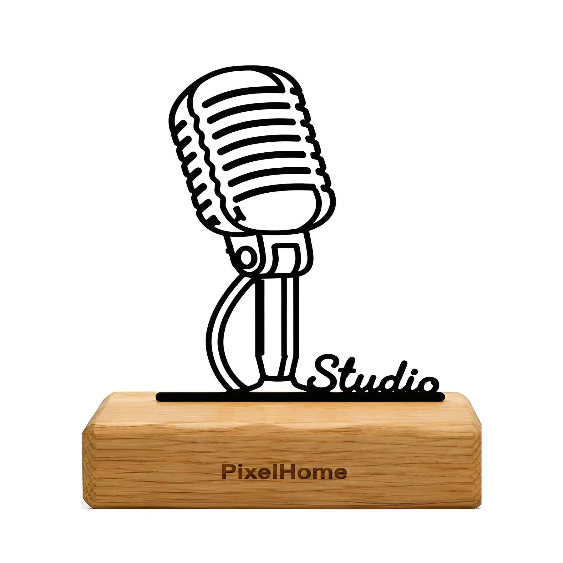 Pixel Home desktop statue, Microphone Singh model