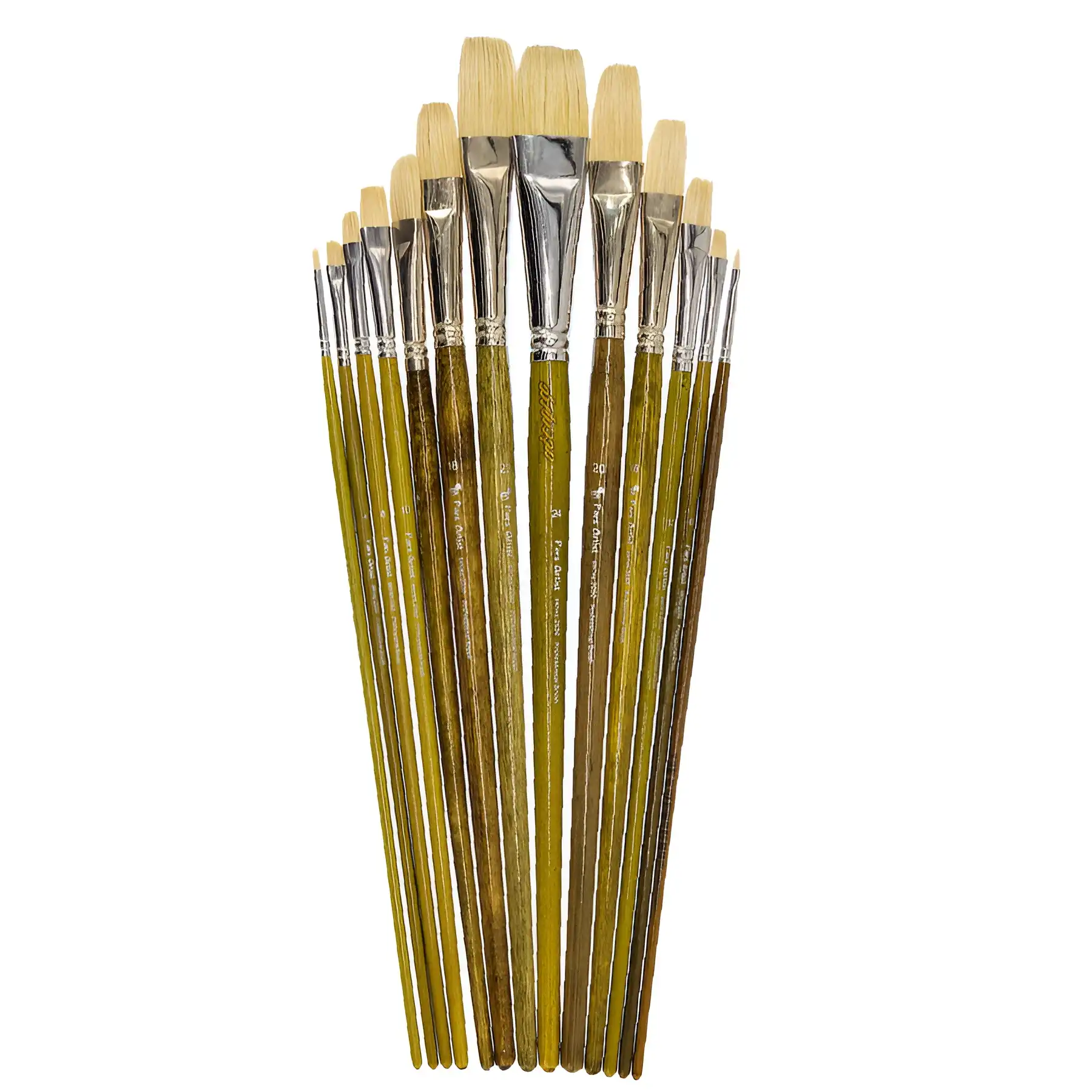 Pars Artist Flat Brush Model 2050 Set of 10