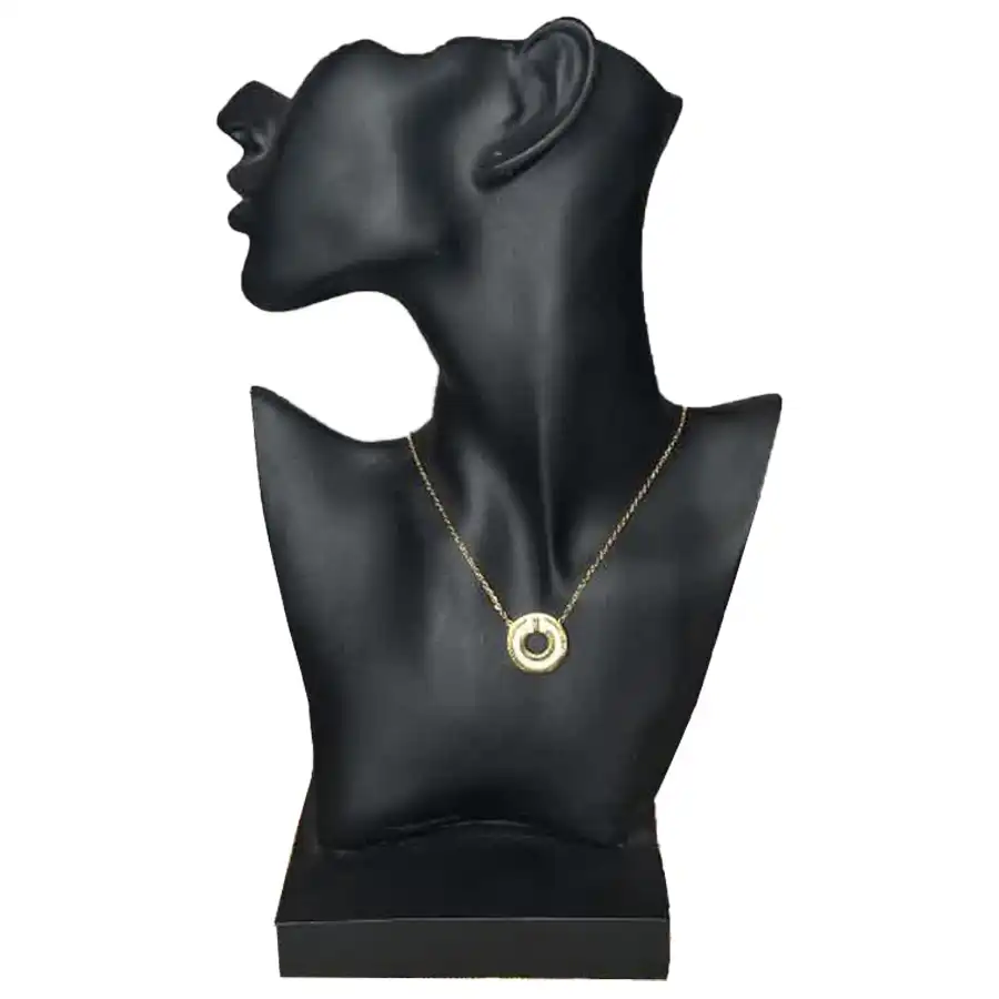 Circle design steel necklace