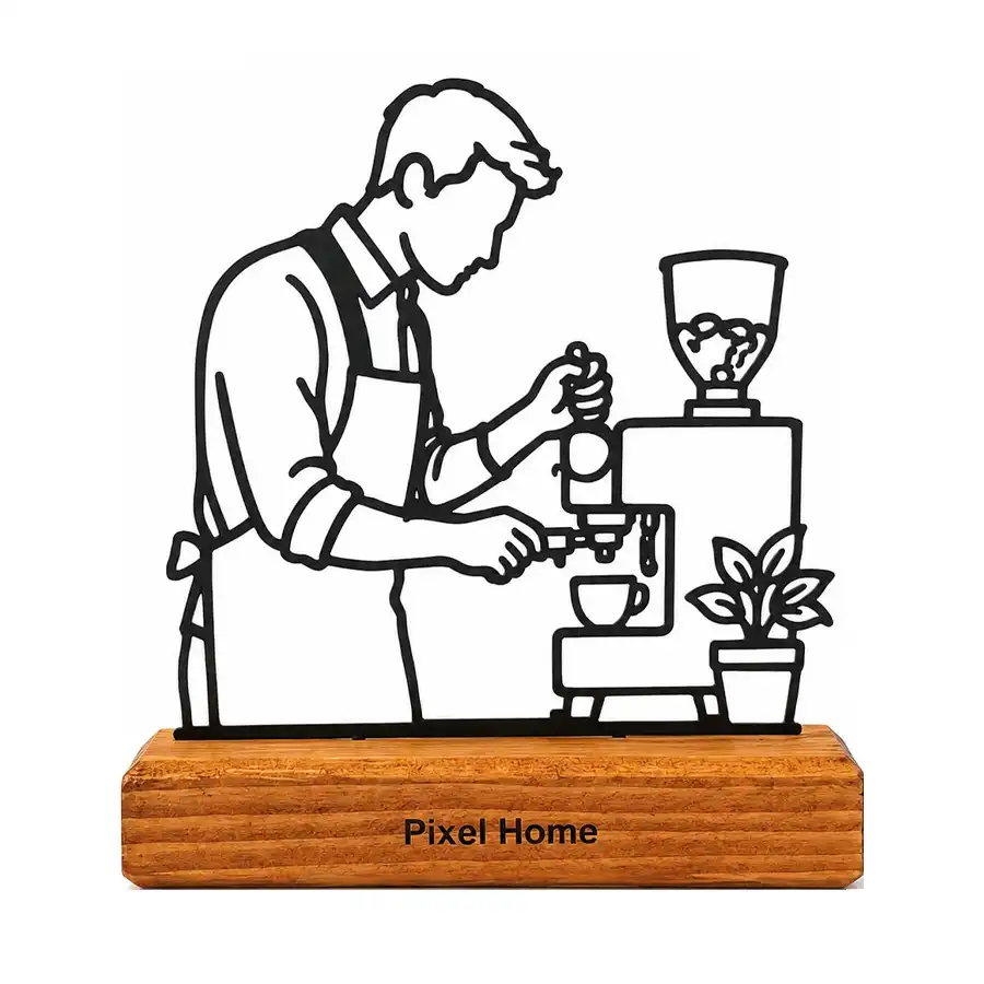 Pixel Home Mr. Barista desktop statue