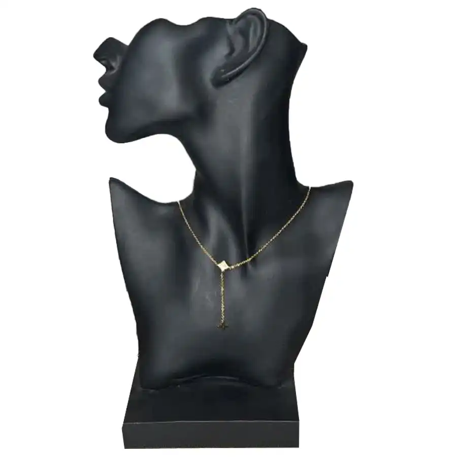Flower design steel necklace