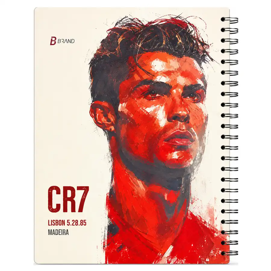 80-sheet Ronaldo model palette notebook, design number 2
