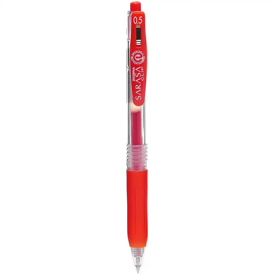 0.5 Zebra Sarasa Clip red color pencil
