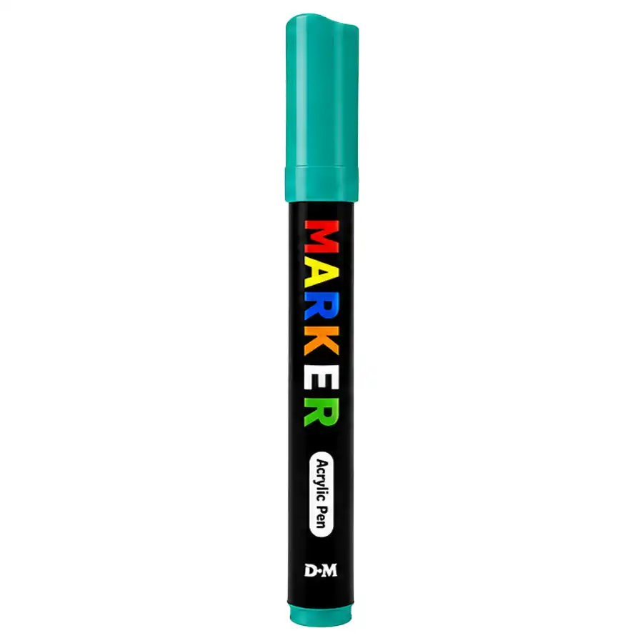 M&G acrylic marker, model 12376, blue-green color