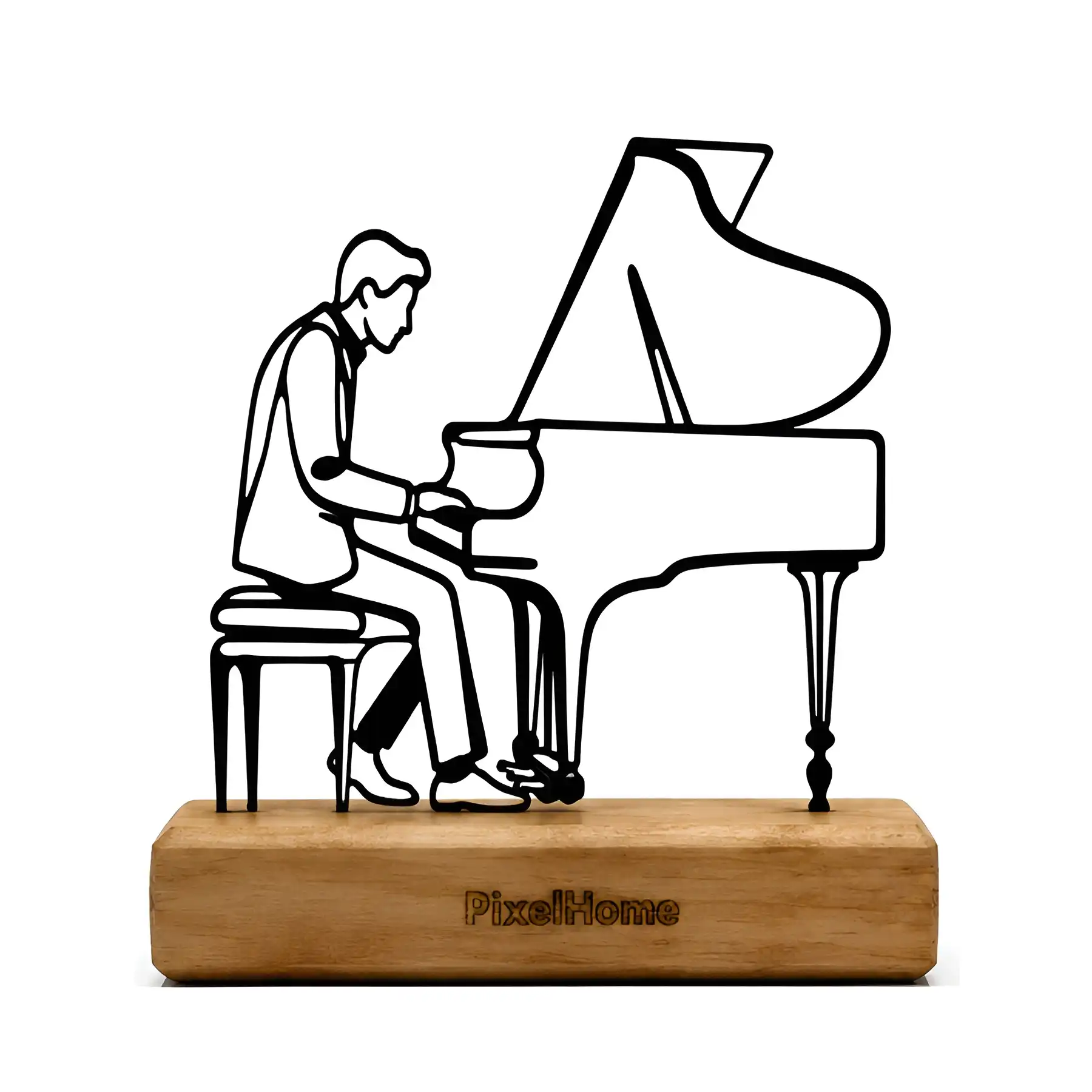 Pixel Home desktop statue, male guitarist model