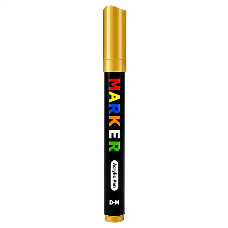M&G acrylic marker, model 12376, gold color