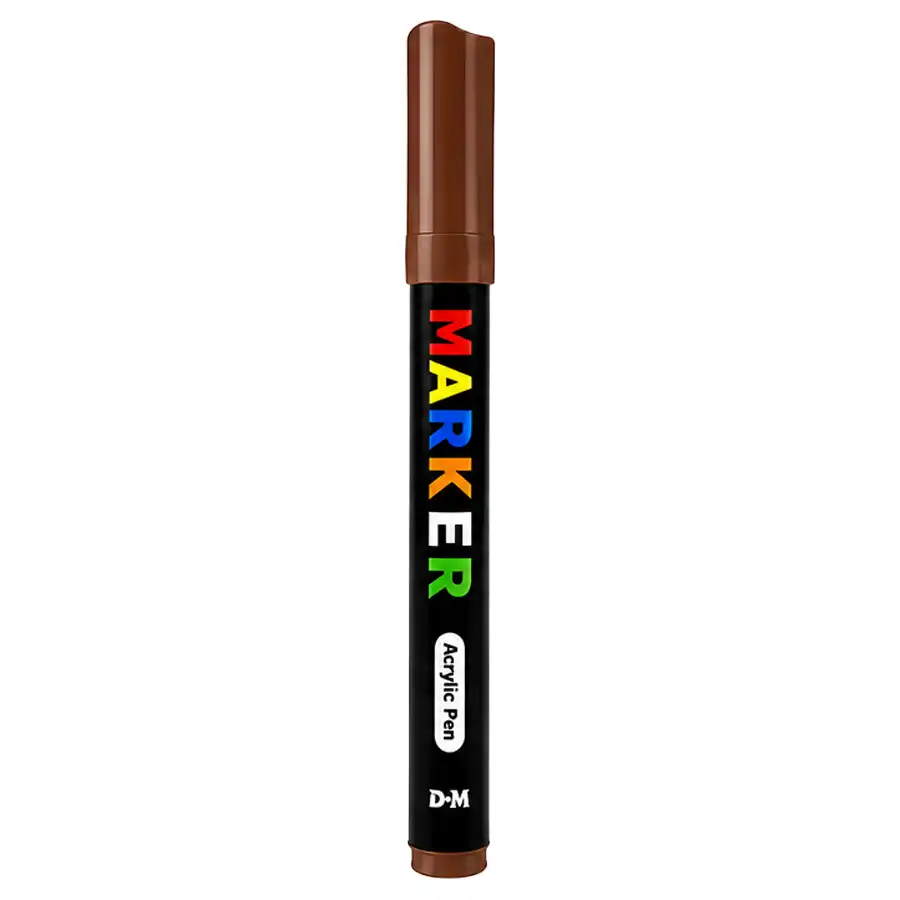 M&G acrylic marker, model 12376, brown color