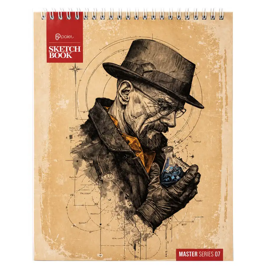 A4 design notebook, Walter White design palette