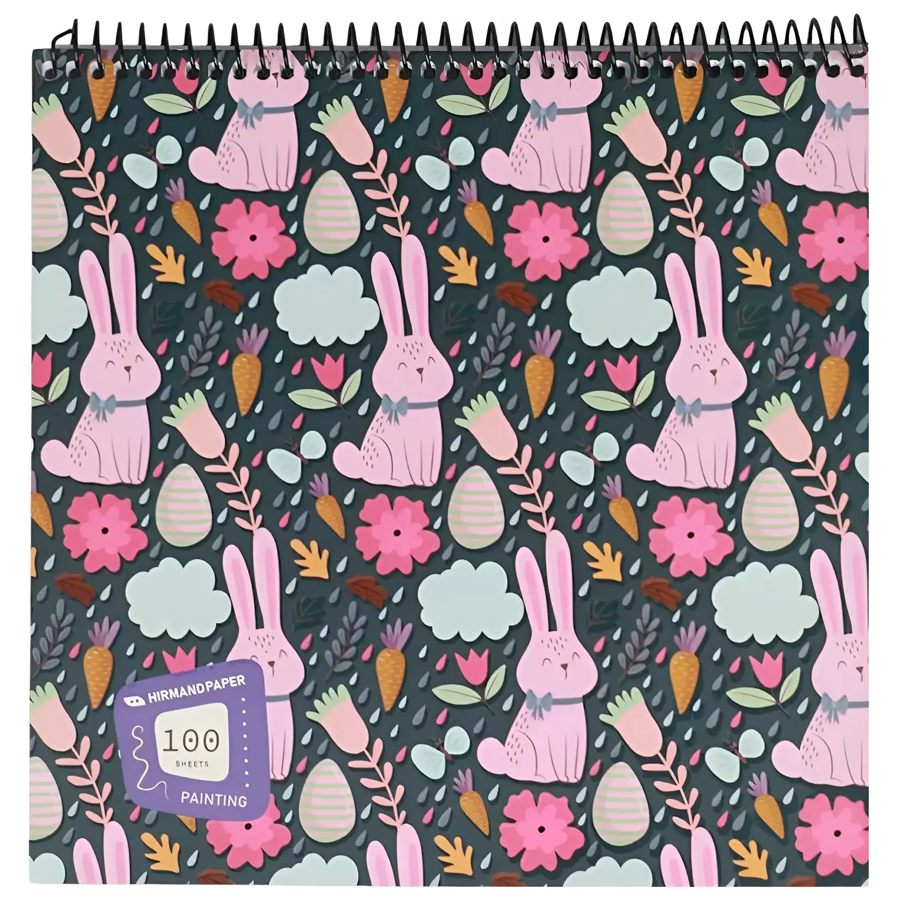 Hirmand 100-sheet wire drawing notebook