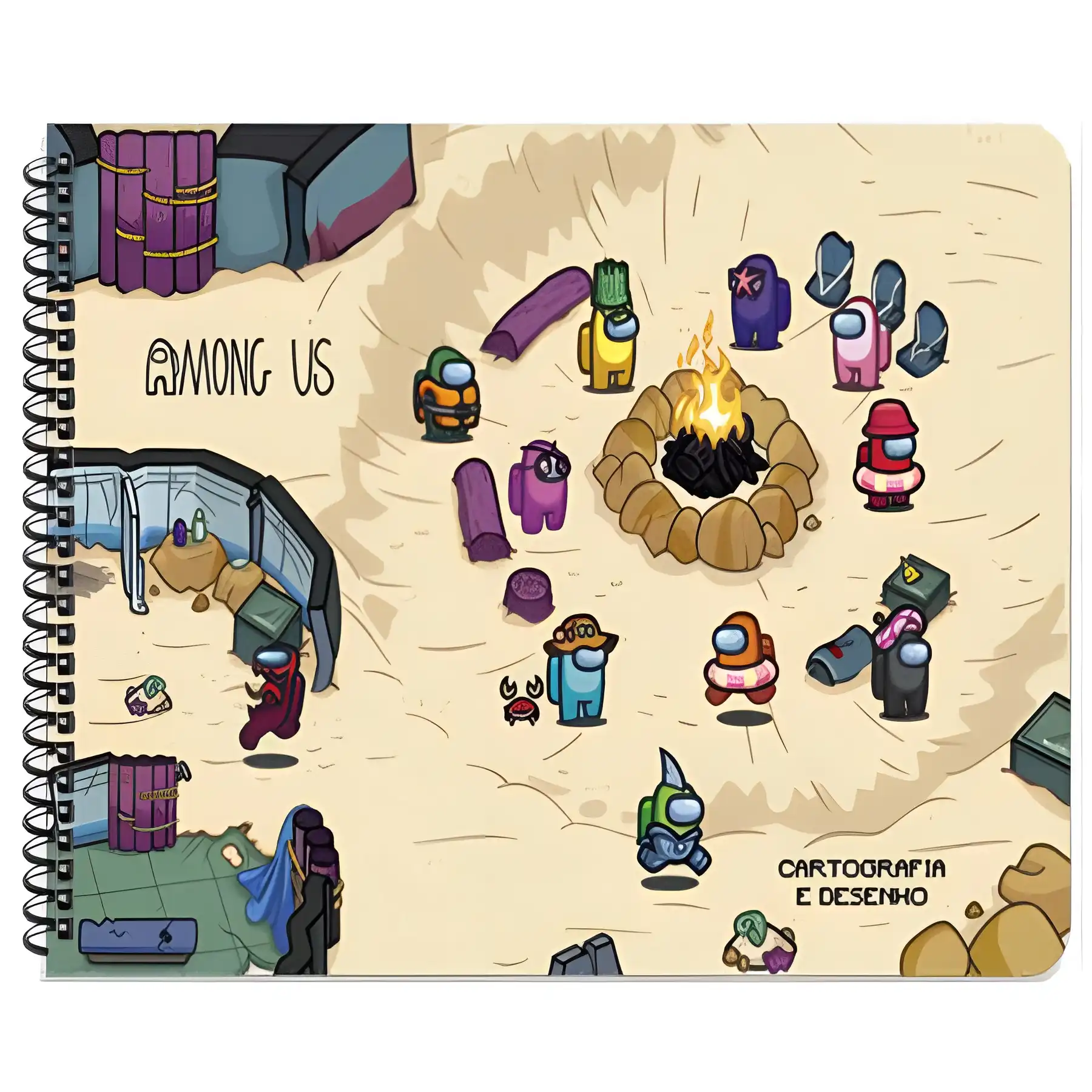 100-sheet wire drawing notebook