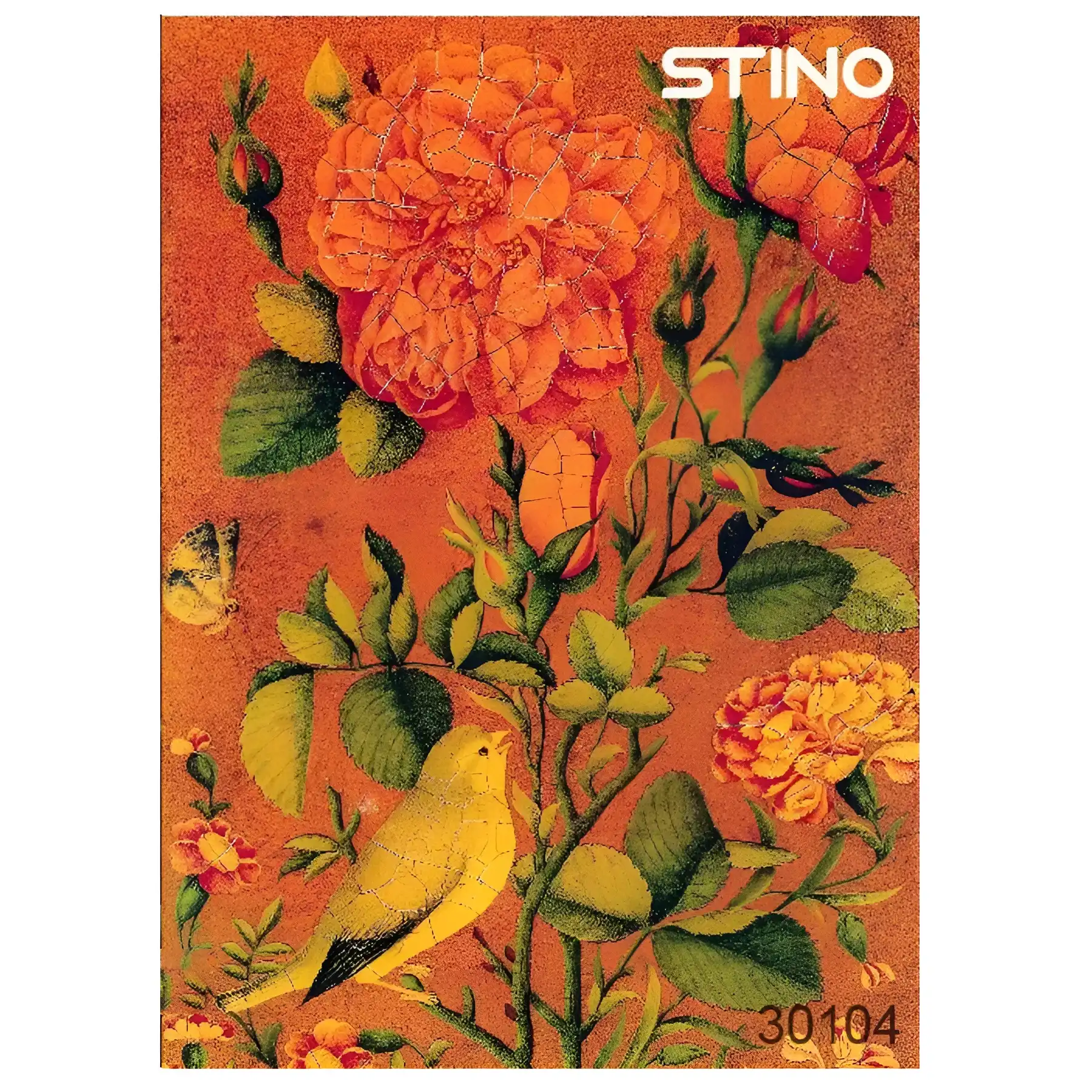 500-piece glass puzzle, Stino, flower and chicken design, 30104