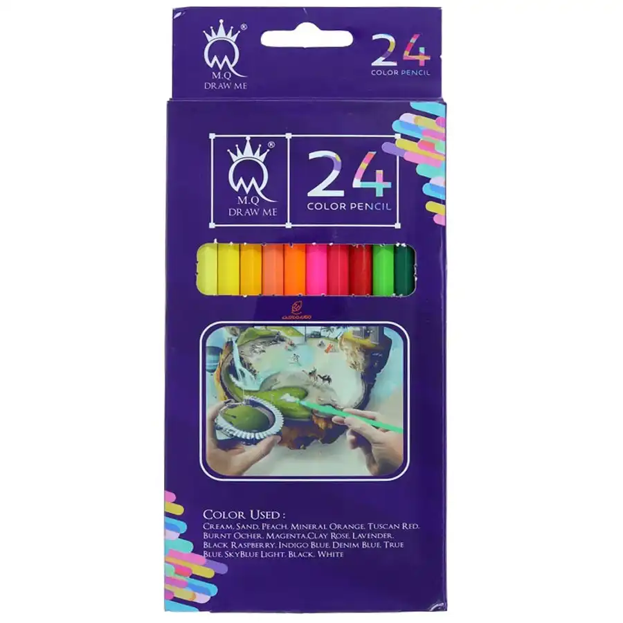 MQ 24-color colored pencils in cardboard box